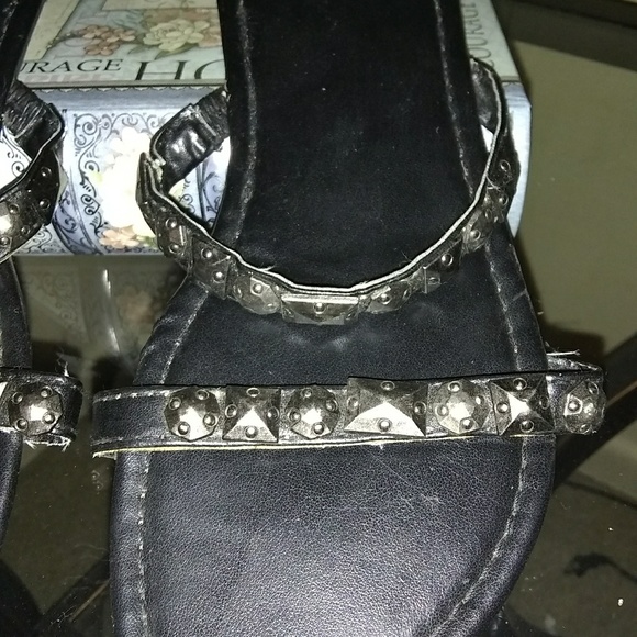 Bundle 2 items for $30! Black Metal Sandles! - Picture 4 of 4